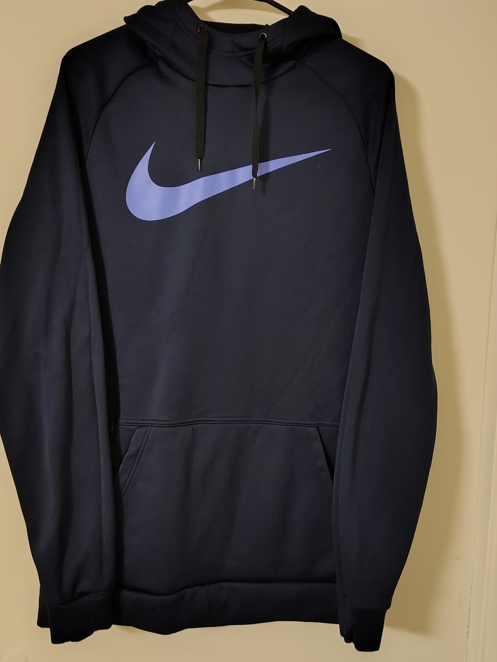 Nike Navy Blue Hoodie with Light Purple Swoosh
